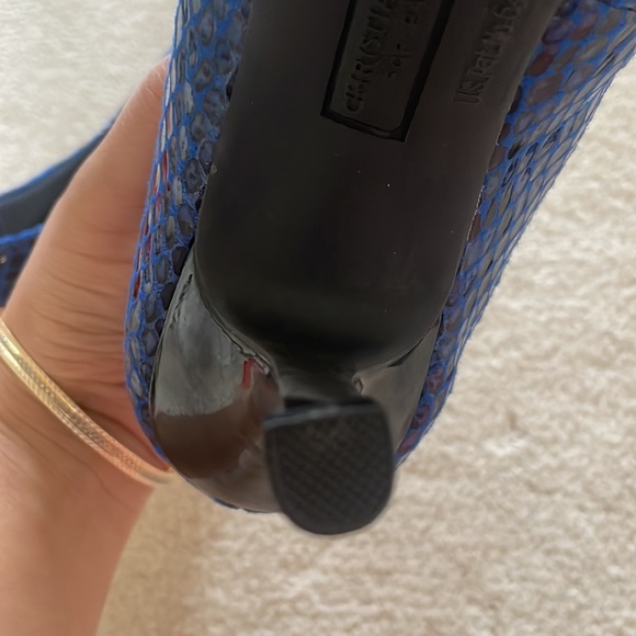 Never worn Christian siriano blue snake print pumps - Picture 6 of 7